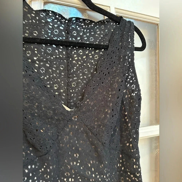 BCBGMAXAZRIA | Lynnette Black & Tan Cocktail Dress Size 8 Medium M - Picture 4 of 11